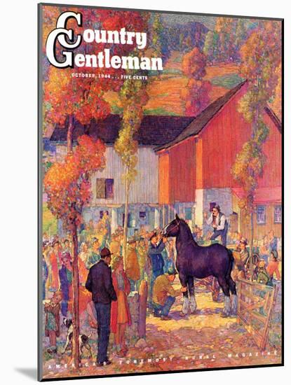 "Horse Auction," Country Gentleman Cover, October 1, 1944-Henry Soulen-Mounted Giclee Print