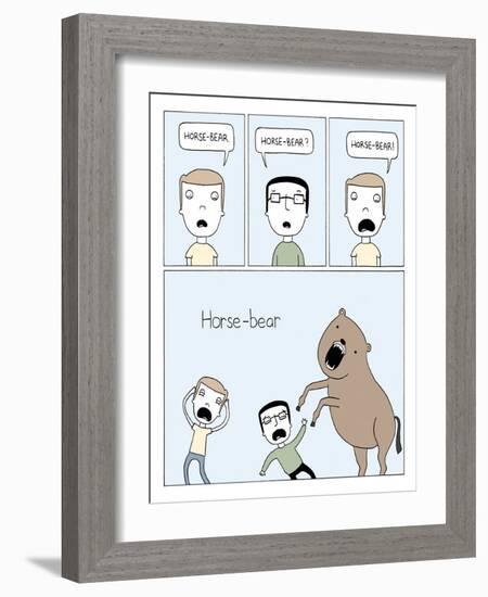 Horse Bear-Reza Farazmand-Framed Art Print