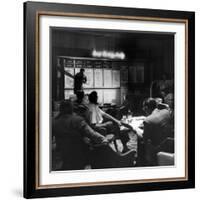 Horse Betting and Bookmakers Going on as a Gambling Option-J. R. Eyerman-Framed Photographic Print