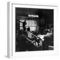 Horse Betting and Bookmakers Going on as a Gambling Option-J. R. Eyerman-Framed Photographic Print