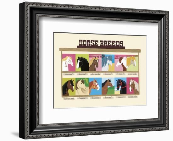 Horse Breeds-Janell Genovese-Framed Art Print