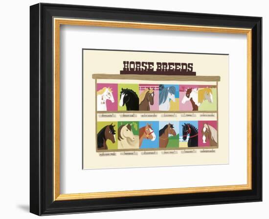 Horse Breeds-Janell Genovese-Framed Art Print