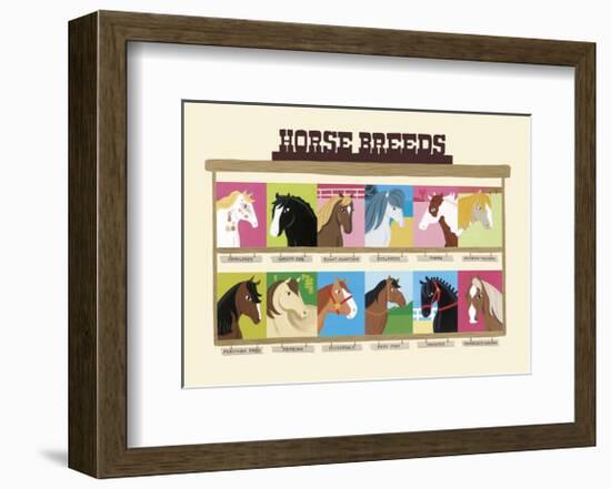 Horse Breeds-Janell Genovese-Framed Art Print