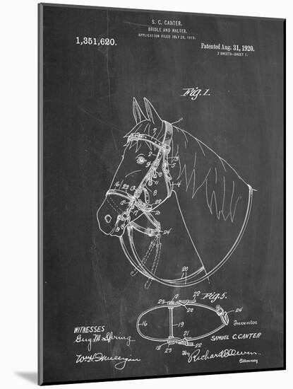 Horse Bridle Patent-null-Mounted Art Print