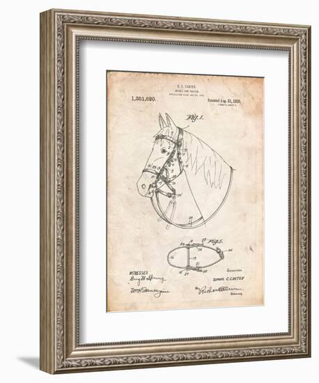 Horse Bridle Patent-Cole Borders-Framed Art Print