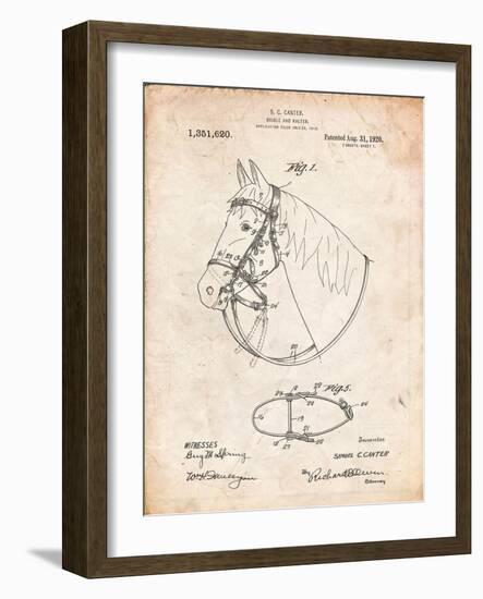 Horse Bridle Patent-Cole Borders-Framed Art Print