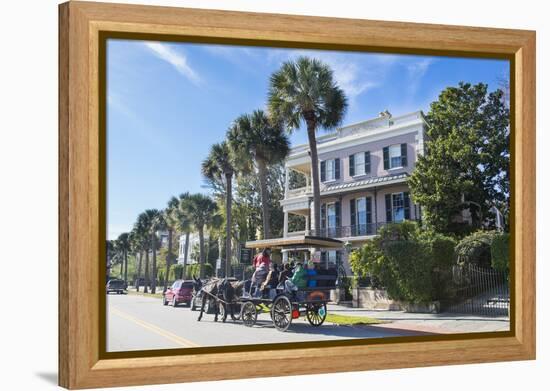 Horse Cart before a Colonial House, Charleston, South Carolina, United States of America-Michael Runkel-Framed Premier Image Canvas