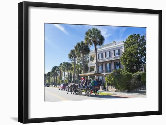 Horse Cart before a Colonial House, Charleston, South Carolina, United States of America-Michael Runkel-Framed Photographic Print