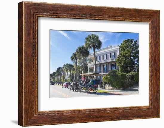 Horse Cart before a Colonial House, Charleston, South Carolina, United States of America-Michael Runkel-Framed Photographic Print