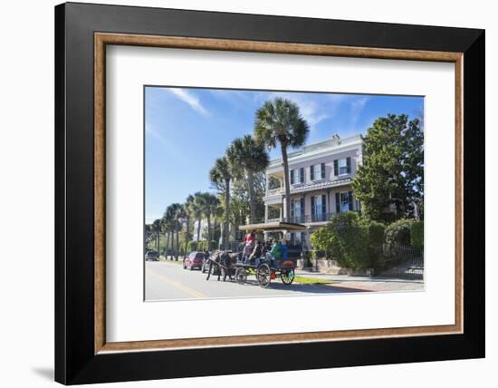 Horse Cart before a Colonial House, Charleston, South Carolina, United States of America-Michael Runkel-Framed Photographic Print