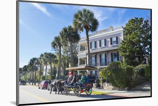 Horse Cart before a Colonial House, Charleston, South Carolina, United States of America-Michael Runkel-Mounted Photographic Print