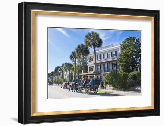 Horse Cart before a Colonial House, Charleston, South Carolina, United States of America-Michael Runkel-Framed Photographic Print