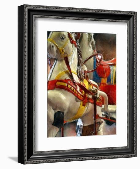 Horse Cart Pedal Car-Michelle Calkins-Framed Art Print
