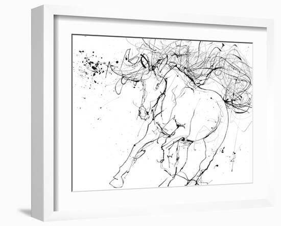 Horse Contour 2-Stefano Altamura-Framed Giclee Print