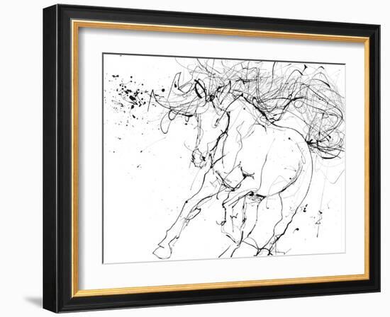 Horse Contour 2-Stefano Altamura-Framed Giclee Print