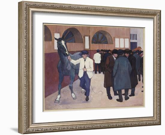 Horse Dealers at the Barbican, 1918-Robert Polhill Bevan-Framed Premium Giclee Print