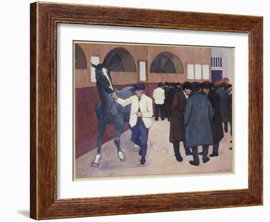 Horse Dealers at the Barbican, 1918-Robert Polhill Bevan-Framed Giclee Print