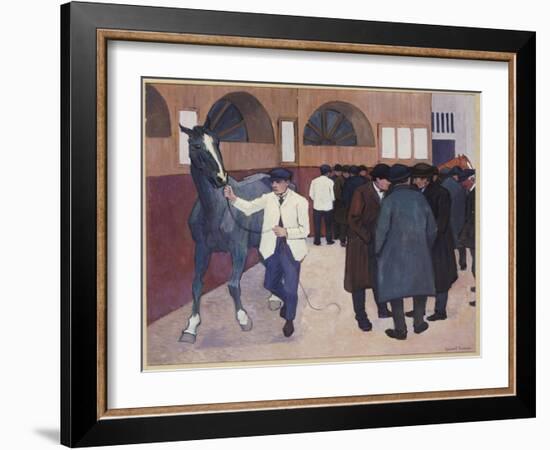 Horse Dealers at the Barbican, 1918-Robert Polhill Bevan-Framed Giclee Print