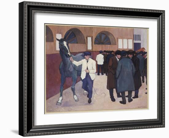 Horse Dealers at the Barbican, 1918-Robert Polhill Bevan-Framed Giclee Print