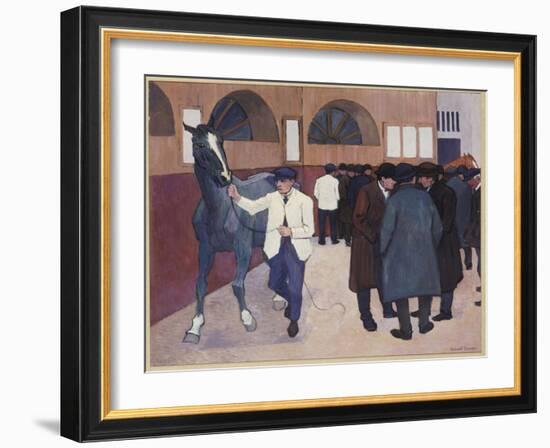 Horse Dealers at the Barbican, 1918-Robert Polhill Bevan-Framed Giclee Print