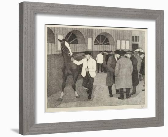 Horse Dealers at the Barbican, 1921-Robert Polhill Bevan-Framed Giclee Print