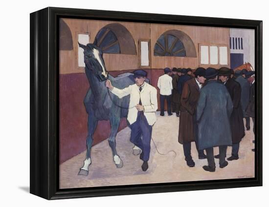 Horse Dealers at the Barbican, circa 1918-Robert Bevan-Framed Premier Image Canvas