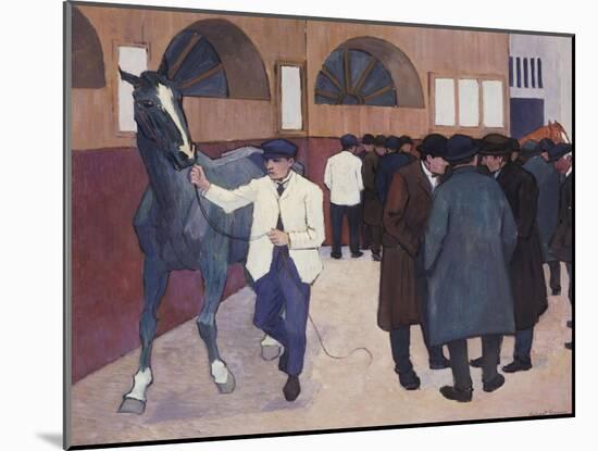 Horse Dealers at the Barbican, circa 1918-Robert Bevan-Mounted Giclee Print