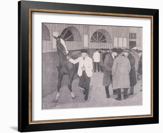Horse Dealers at the Barbican, London, C1918-Robert Polhill Bevan-Framed Giclee Print
