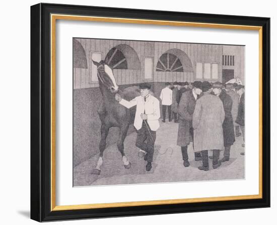 Horse Dealers at the Barbican, London, C1918-Robert Polhill Bevan-Framed Giclee Print