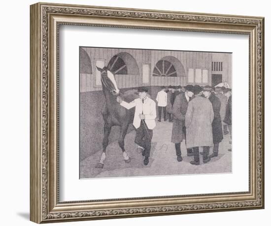 Horse Dealers at the Barbican, London, C1918-Robert Polhill Bevan-Framed Giclee Print