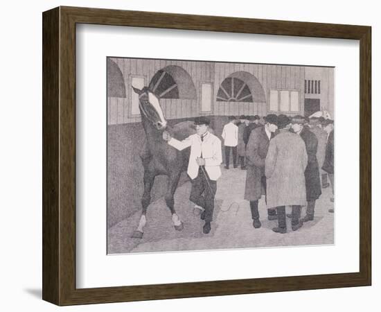 Horse Dealers at the Barbican, London, C1918-Robert Polhill Bevan-Framed Giclee Print