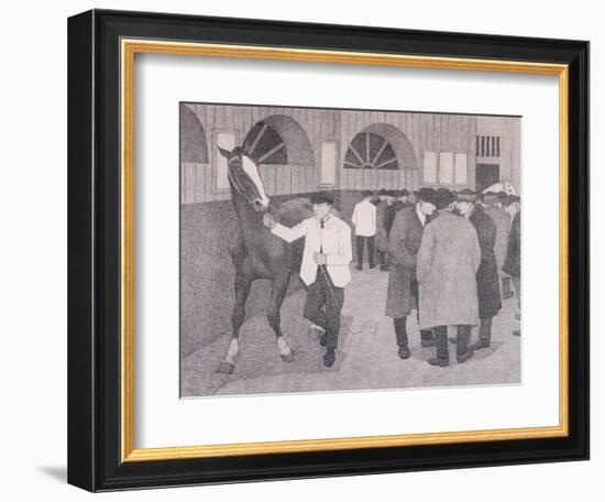 Horse Dealers at the Barbican, London, C1918-Robert Polhill Bevan-Framed Giclee Print