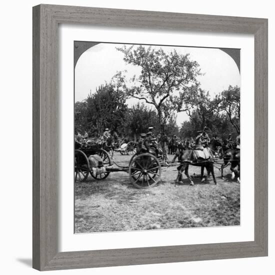 Horse-Drawn Artillery, World War I, 1914-1918-null-Framed Photographic Print