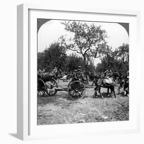 Horse-Drawn Artillery, World War I, 1914-1918-null-Framed Photographic Print