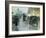 Horse Drawn Cabs at Evening, New York, C.1890-Childe Hassam-Framed Giclee Print