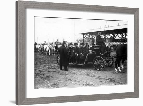 Horse-Drawn Car in St. Petersburg, C.1902-null-Framed Photographic Print