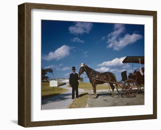 Horse-Drawn Carriage at Castillo De San Marcos National Monument, St Augustine, Florida, 1946-Eliot Elisofon-Framed Photographic Print