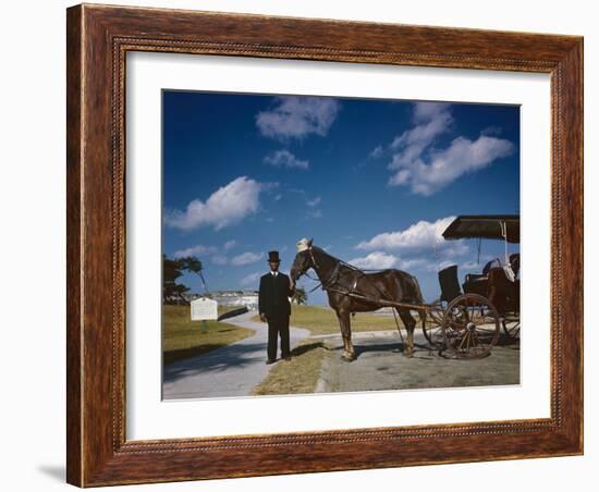 Horse-Drawn Carriage at Castillo De San Marcos National Monument, St Augustine, Florida, 1946-Eliot Elisofon-Framed Photographic Print