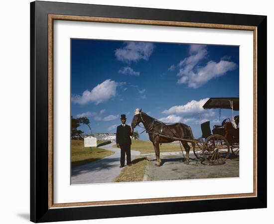 Horse-Drawn Carriage at Castillo De San Marcos National Monument, St Augustine, Florida, 1946-Eliot Elisofon-Framed Photographic Print