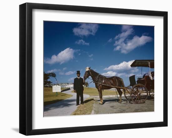 Horse-Drawn Carriage at Castillo De San Marcos National Monument, St Augustine, Florida, 1946-Eliot Elisofon-Framed Photographic Print