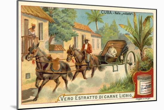 Horse-Drawn Carriage, Cuba-null-Mounted Giclee Print