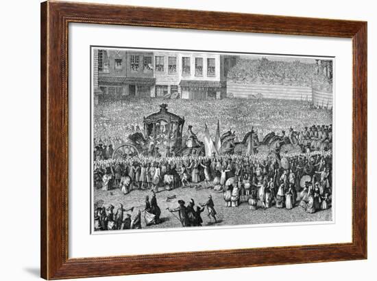 Horse-Drawn Carriage in a Parade, 1782-Moreau-Framed Giclee Print