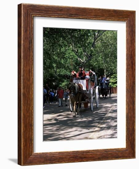 Horse Drawn Carriage in Central Park, Manhattan, New York, New York State, USA-Yadid Levy-Framed Photographic Print