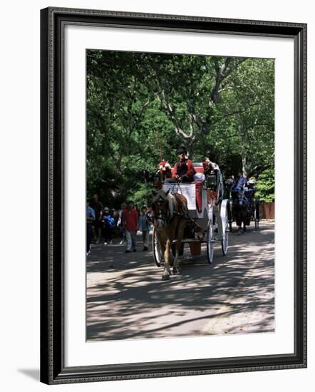 Horse Drawn Carriage in Central Park, Manhattan, New York, New York State, USA-Yadid Levy-Framed Photographic Print