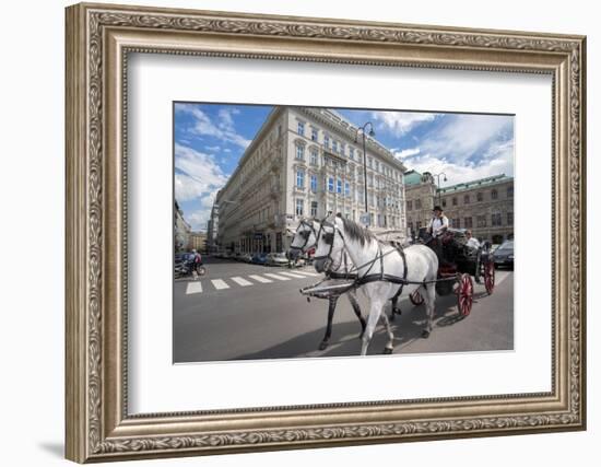 Horse-Drawn Carriage, Vienna, Austria-Jim Engelbrecht-Framed Photographic Print