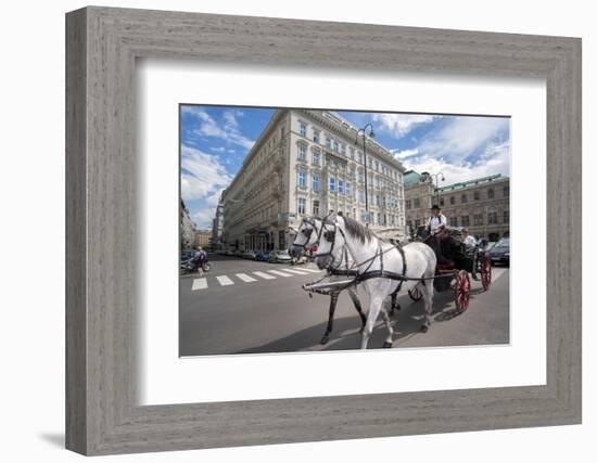 Horse-Drawn Carriage, Vienna, Austria-Jim Engelbrecht-Framed Photographic Print