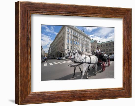 Horse-Drawn Carriage, Vienna, Austria-Jim Engelbrecht-Framed Photographic Print