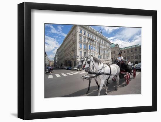 Horse-Drawn Carriage, Vienna, Austria-Jim Engelbrecht-Framed Photographic Print