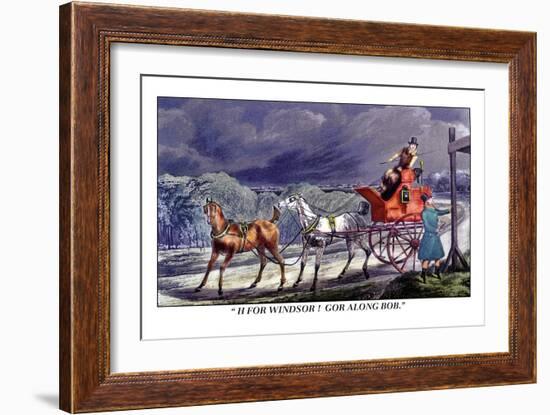 Horse-Drawn Carriage-Henry Thomas Alken-Framed Art Print