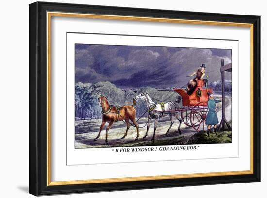 Horse-Drawn Carriage-Henry Thomas Alken-Framed Art Print
